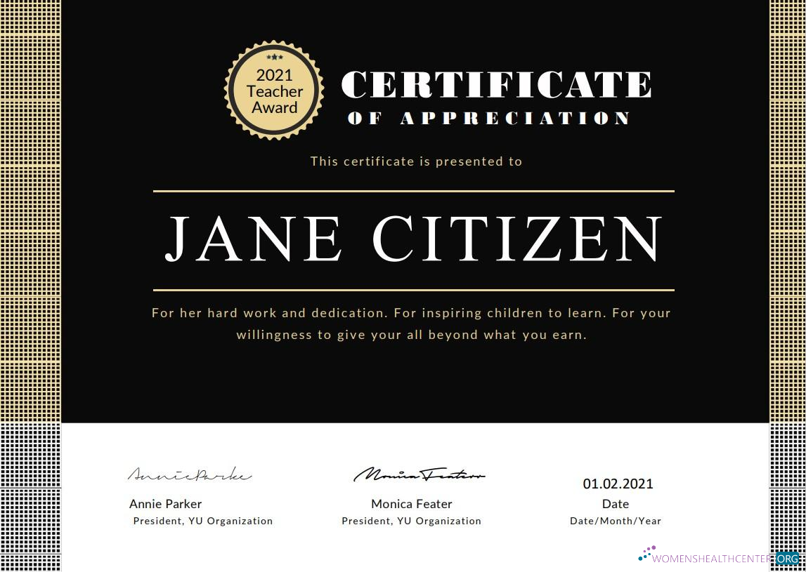 Download USA Teacher Appreciation certificate Photoshop template